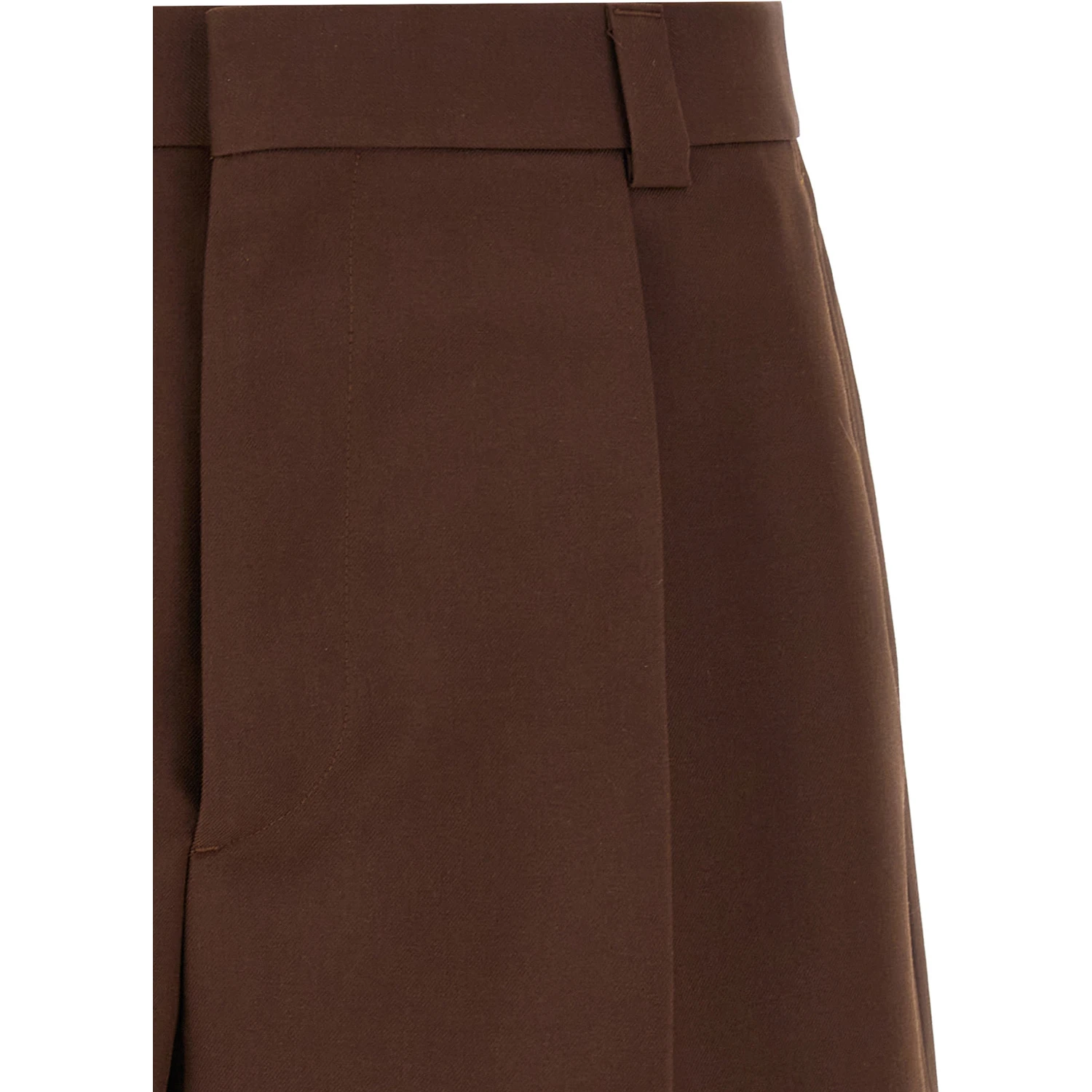 Brown Wool Bermuda Shorts