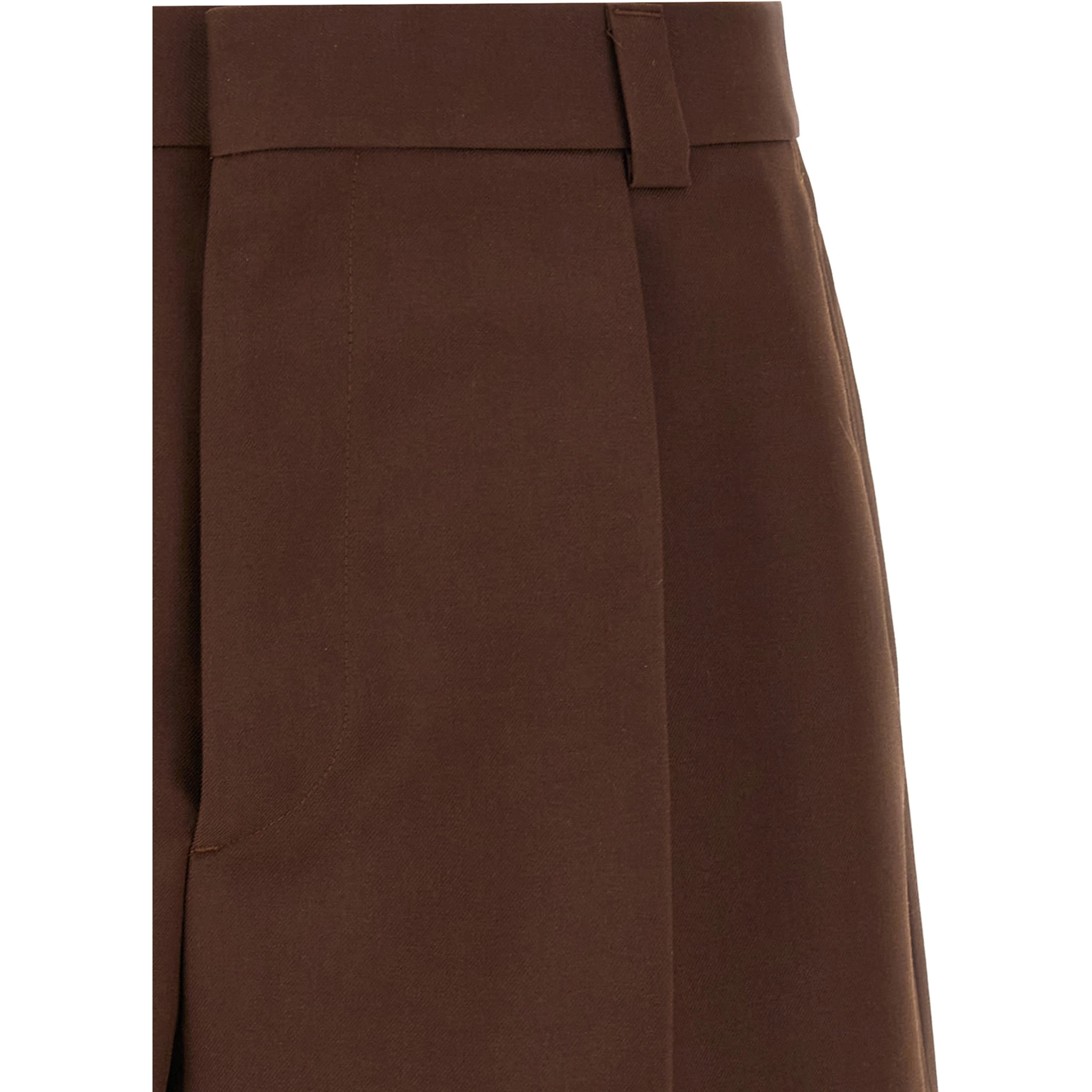 Brown Wool Bermuda Shorts