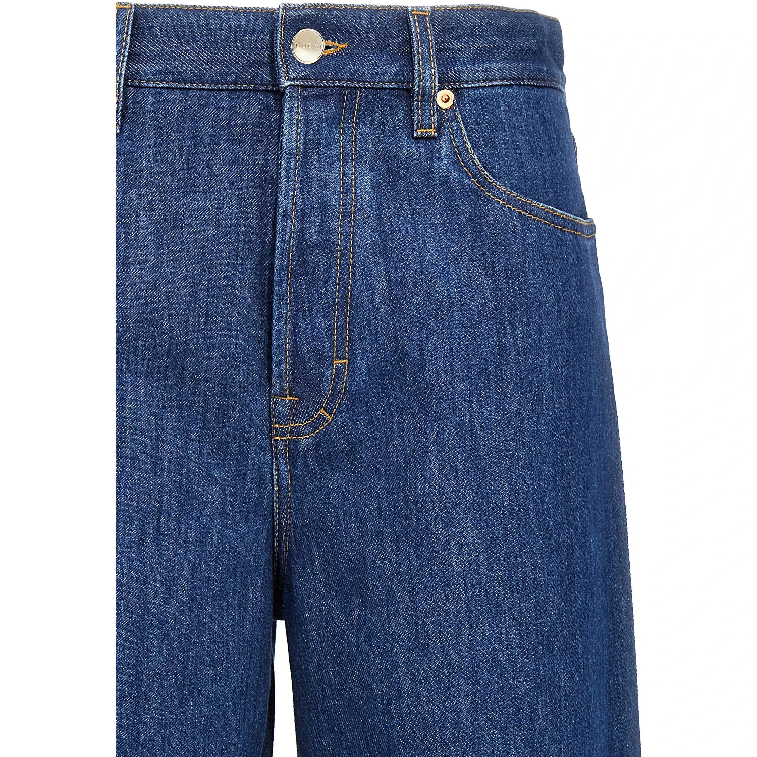 Blue Cotton Relaxed Fit Jeans