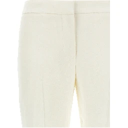 White Viscose Casual Pants