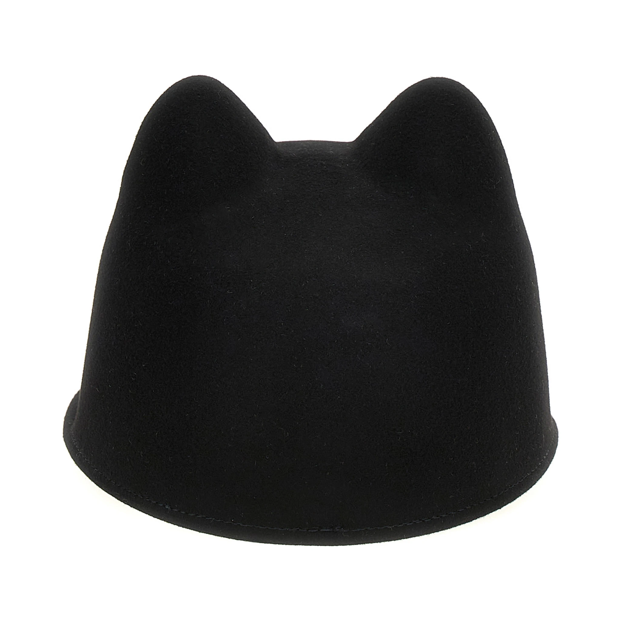 Black Rabbit Fur Cap (Baseball Hat)