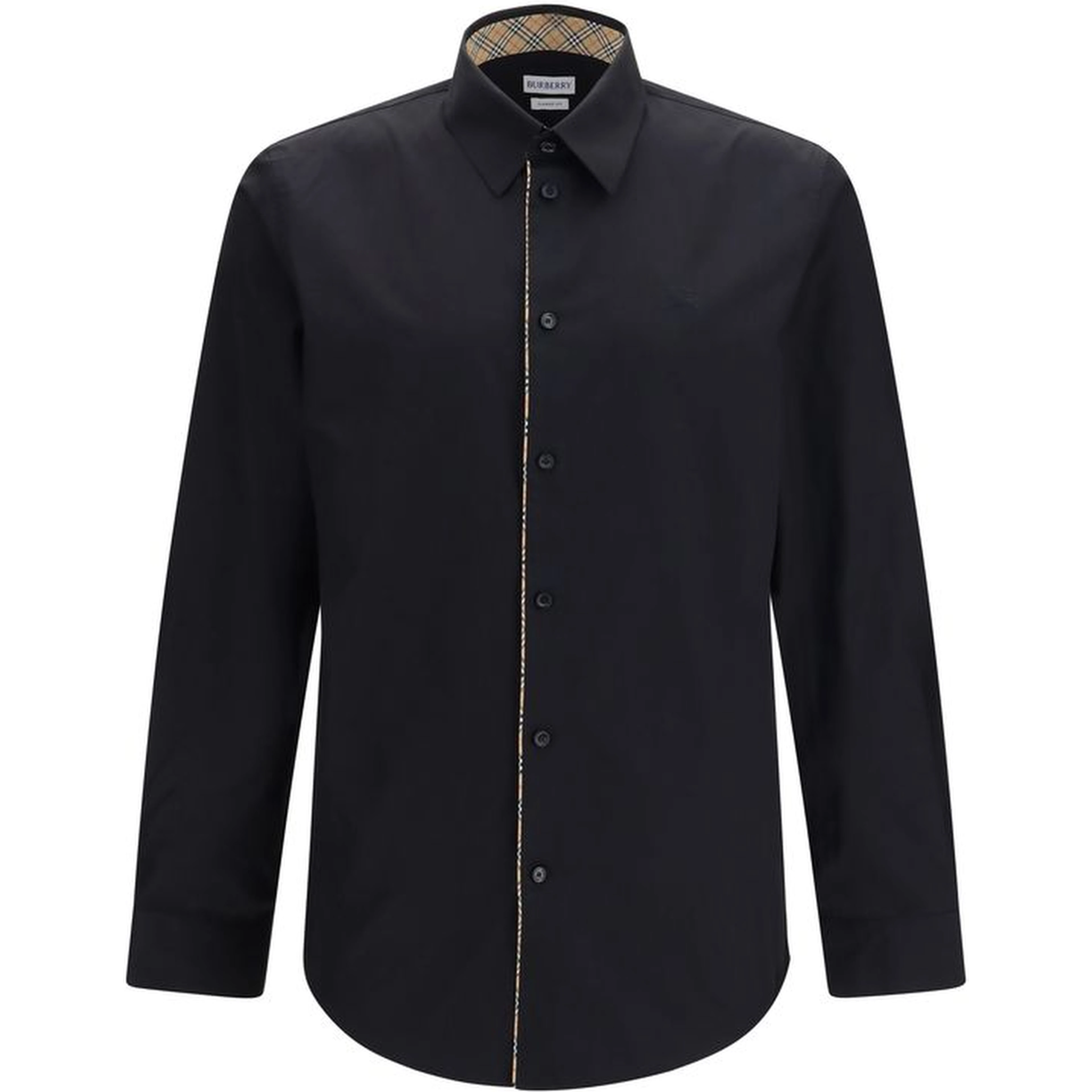 Black Cotton Dress Shirt