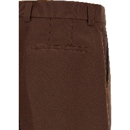 Brown Wool Bermuda Shorts