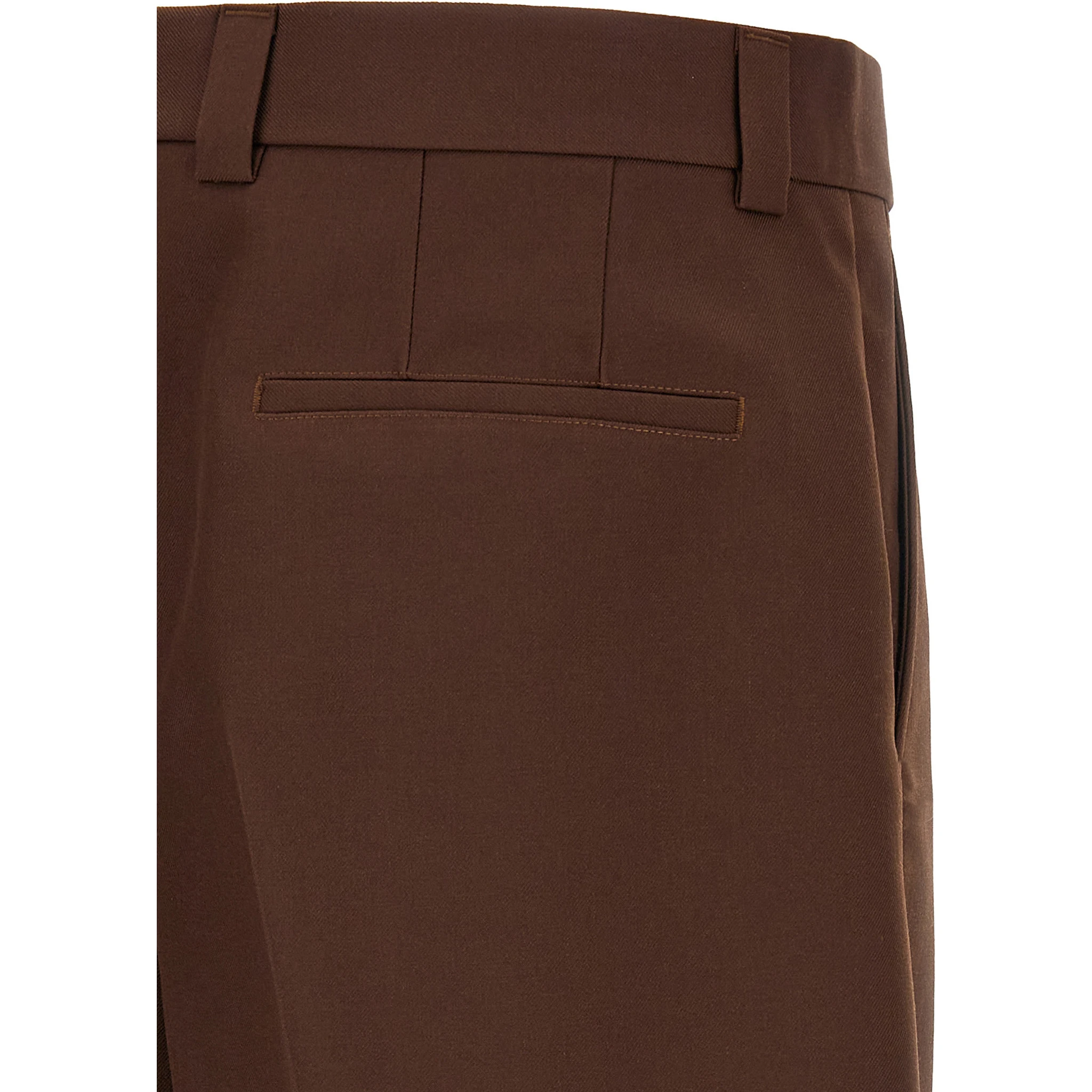 Brown Wool Bermuda Shorts
