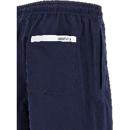 شورت برمودا قطني أزرق