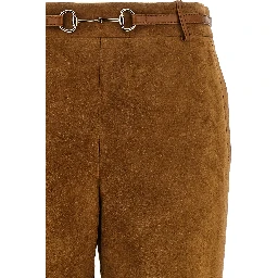 Brown Calfskin Pants