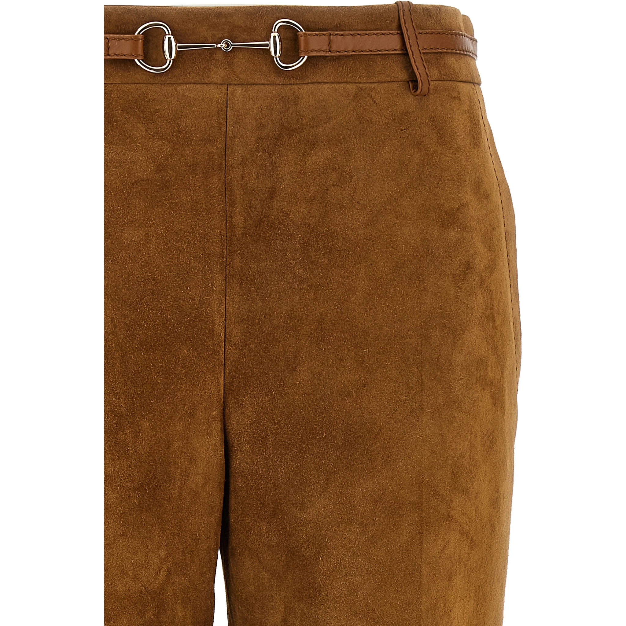 Brown Calfskin Pants