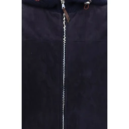 Blue Wool Oves Aries Full-Length Jacket