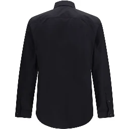 Black Cotton Dress Shirt