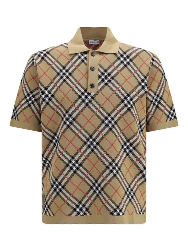 Beige Cotton Polo Shirt