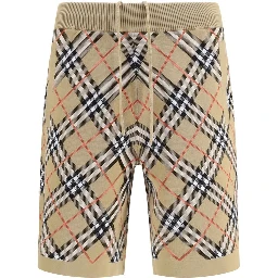 Beige Cotton Bermuda Shorts