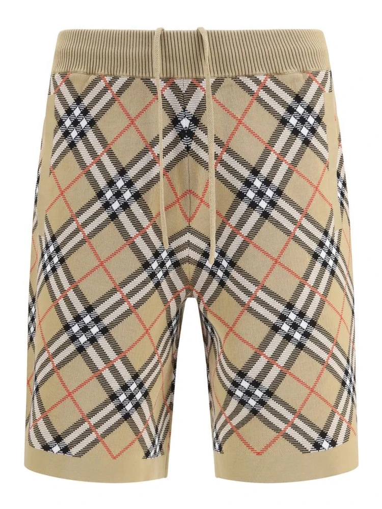 Beige Cotton Bermuda Shorts