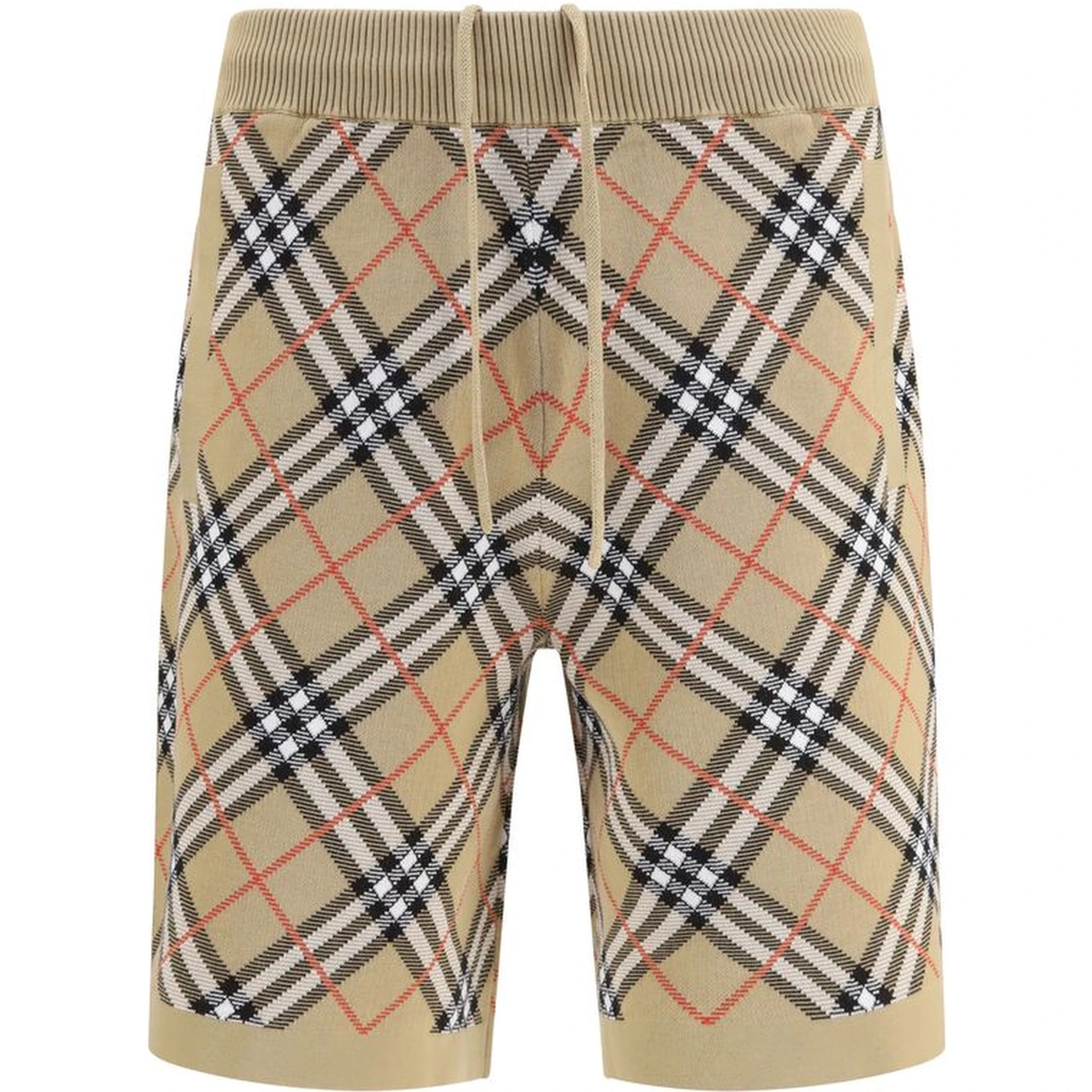 Beige Cotton Bermuda Shorts