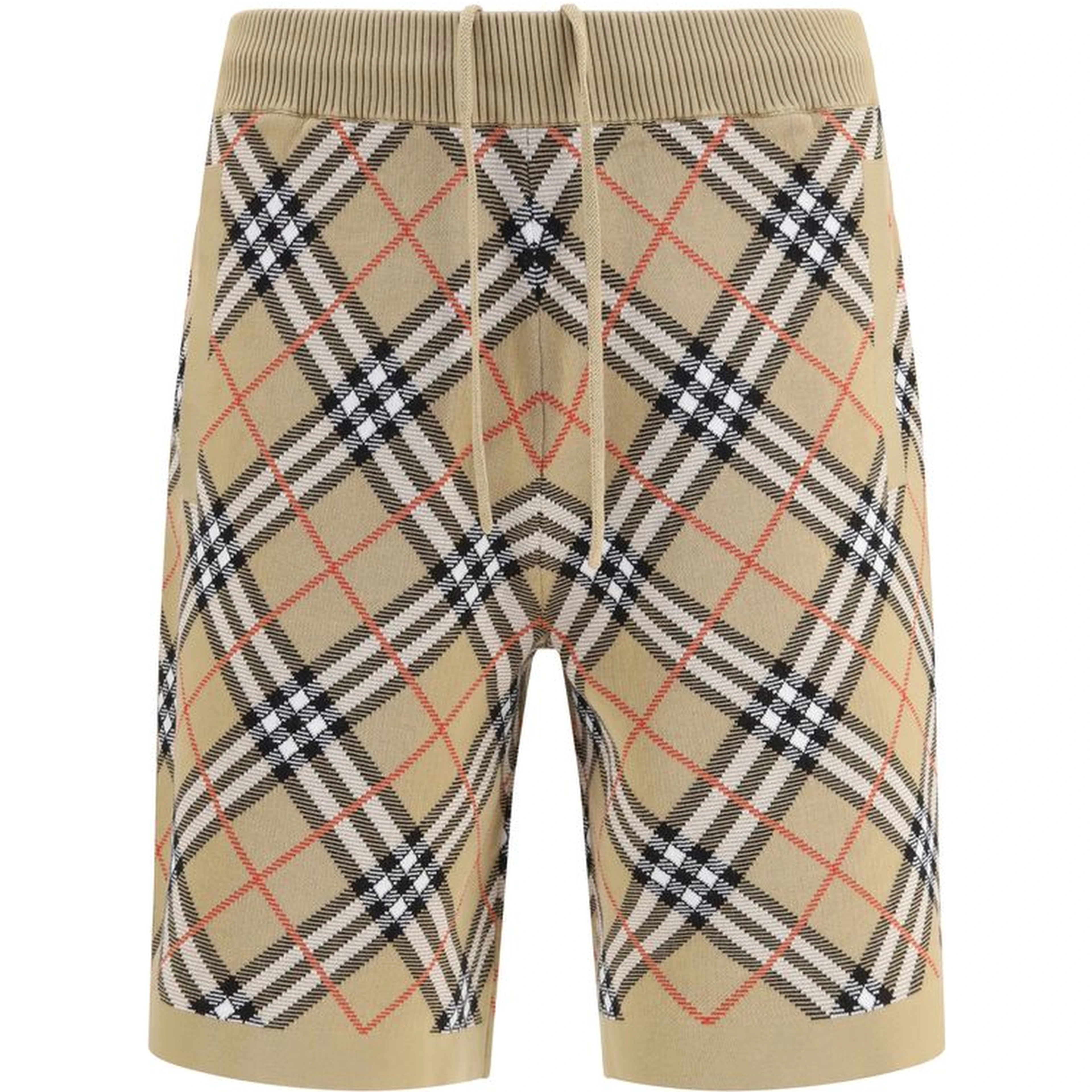 Beige Cotton Bermuda Shorts
