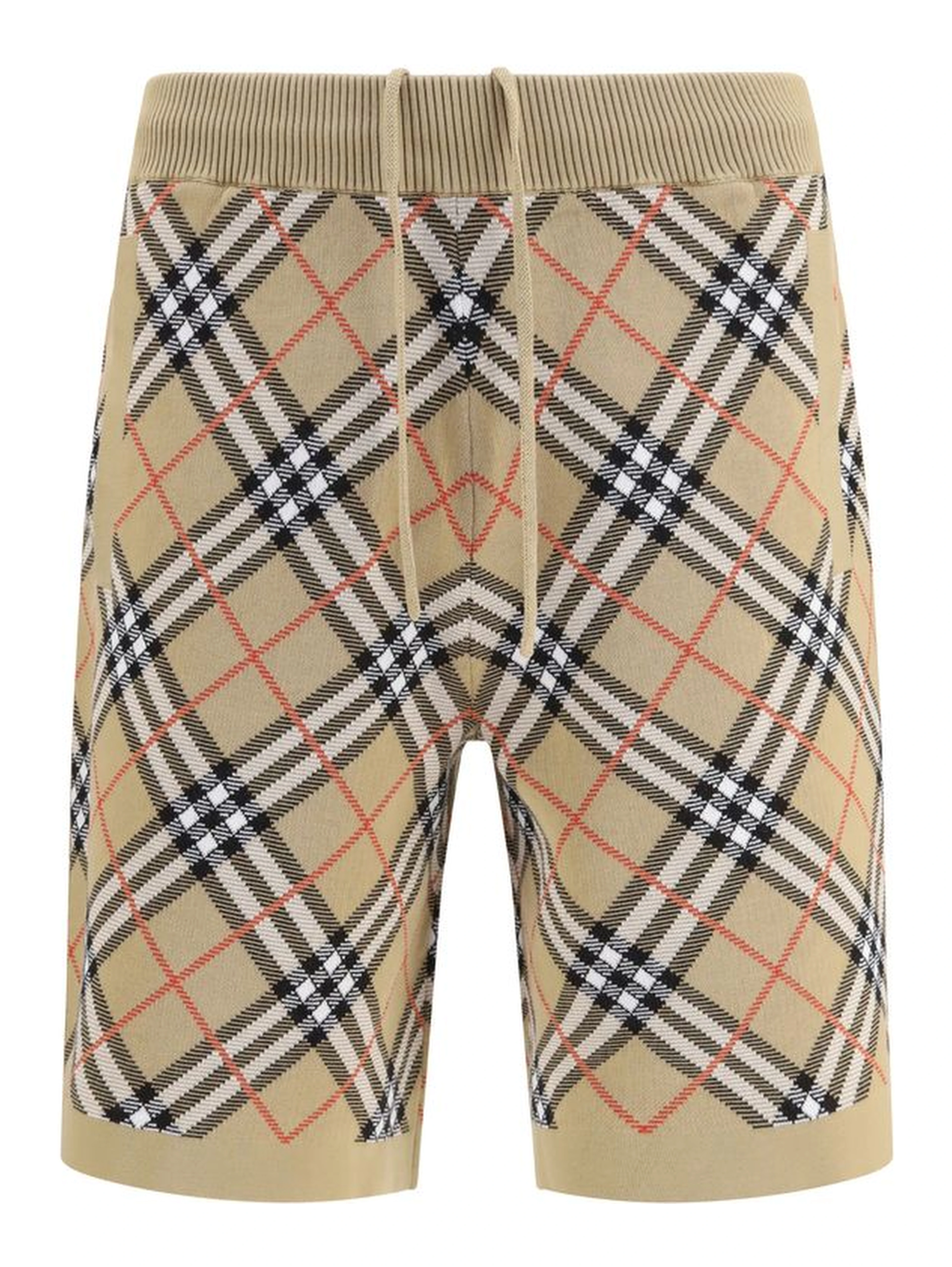 Beige Cotton Bermuda Shorts