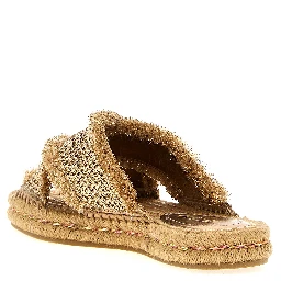 Gold Textile Slides