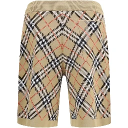 Beige Cotton Bermuda Shorts