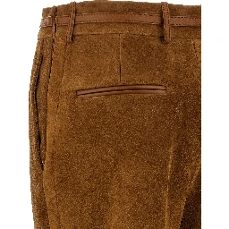 Brown Calfskin Pants