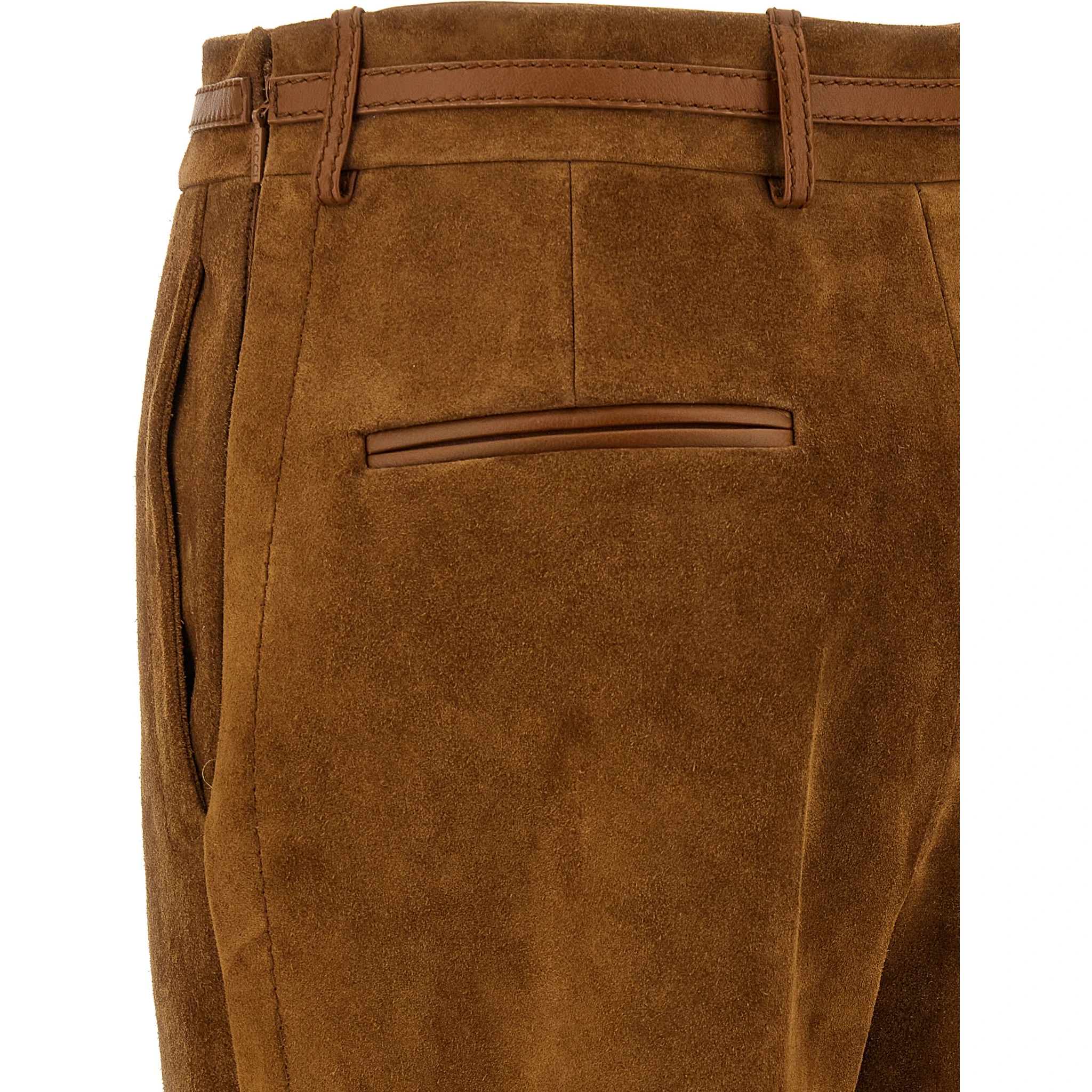 Brown Calfskin Pants