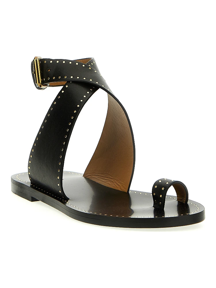 Black Calfskin Flat Sandals alternative