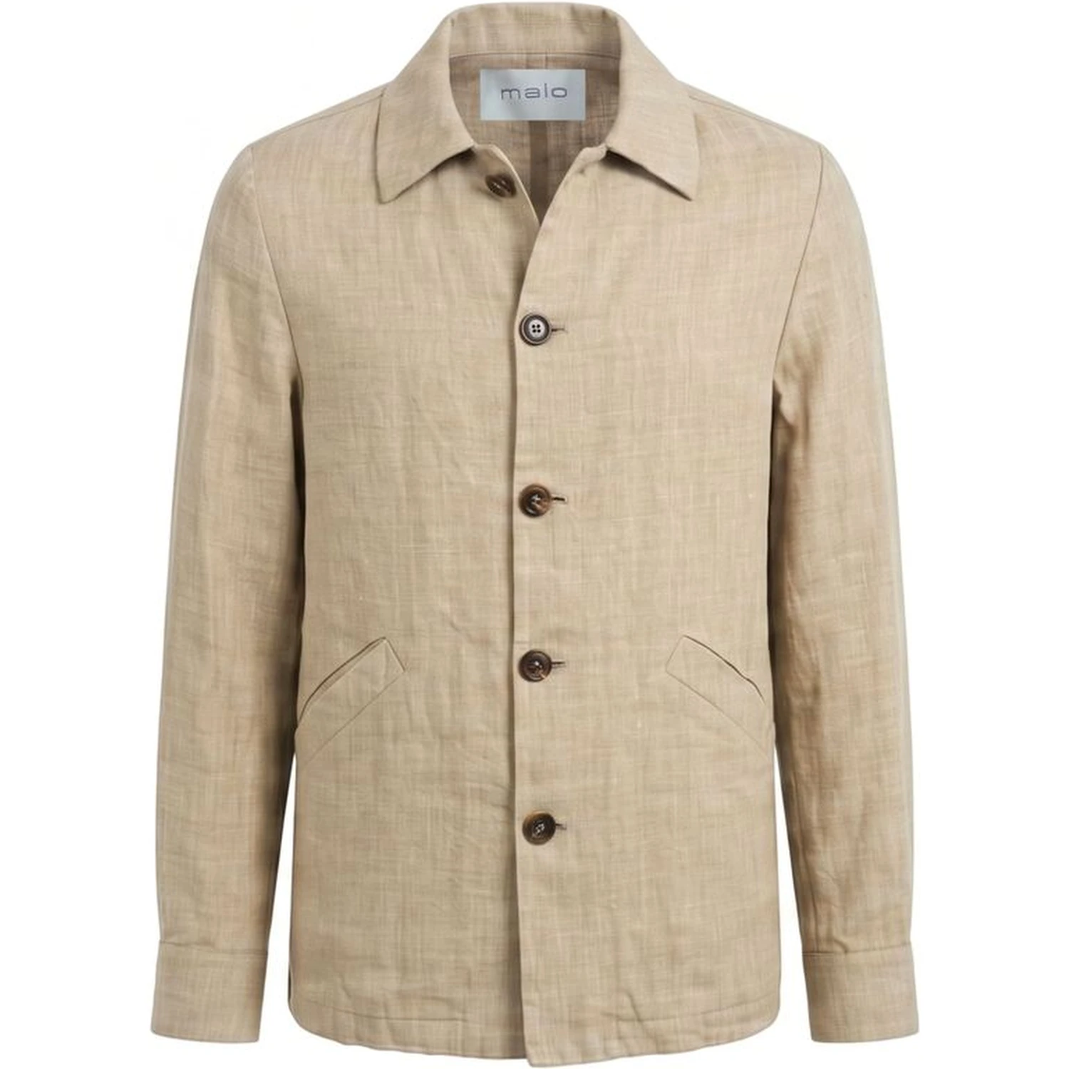 Beige Linen Men Jacket