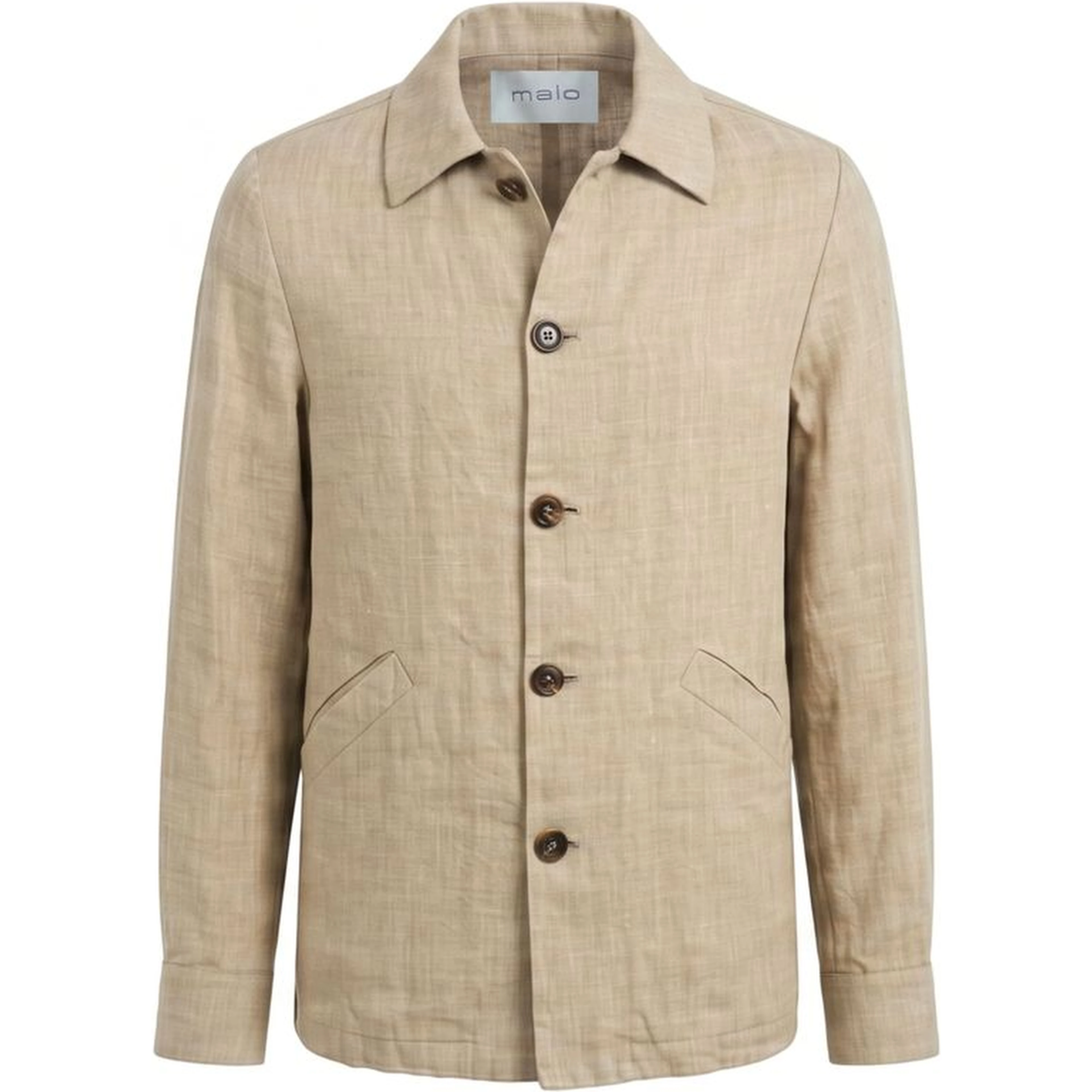 Beige Linen Men Jacket
