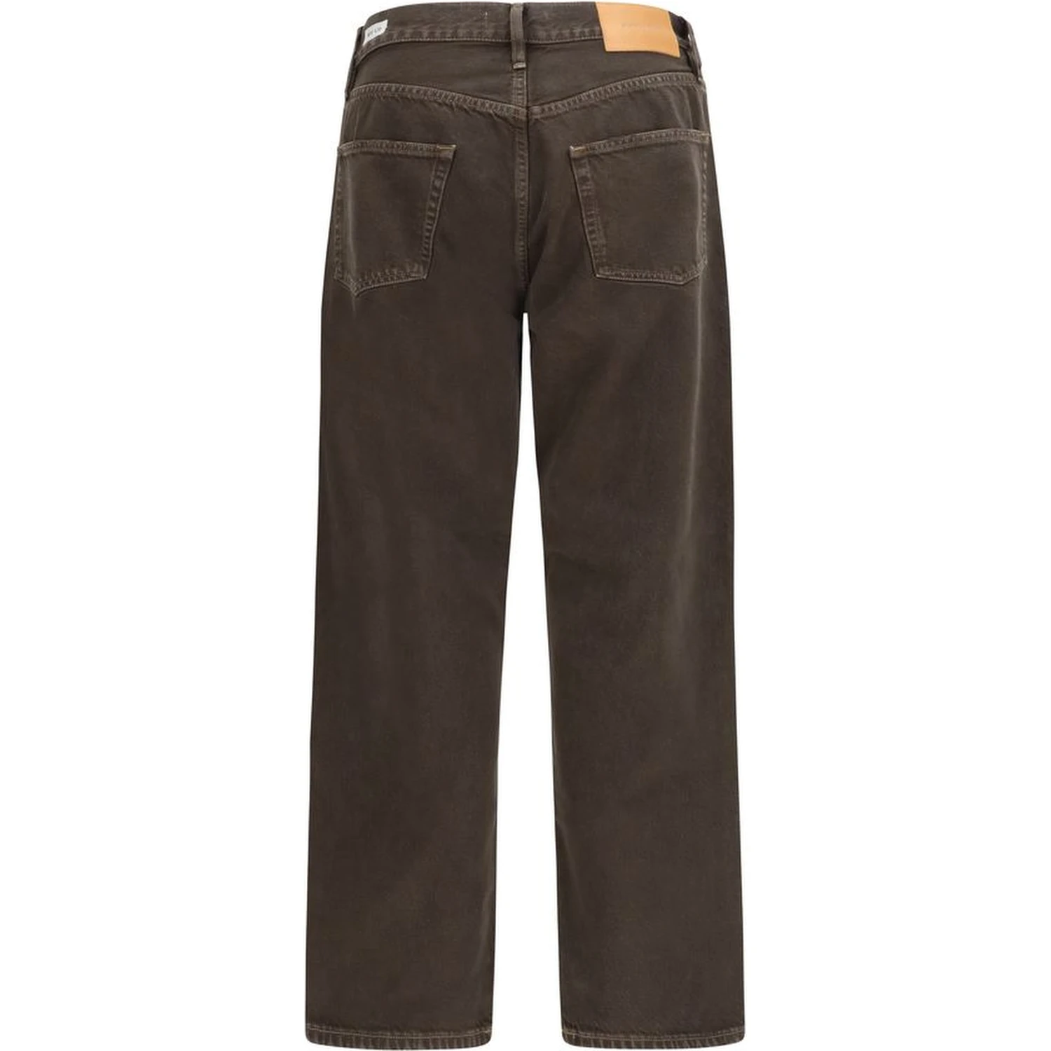 Brown Cotton Relaxed Fit Jeans