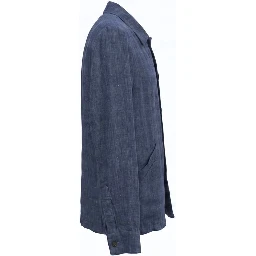 Blue Linen Men's Jacket