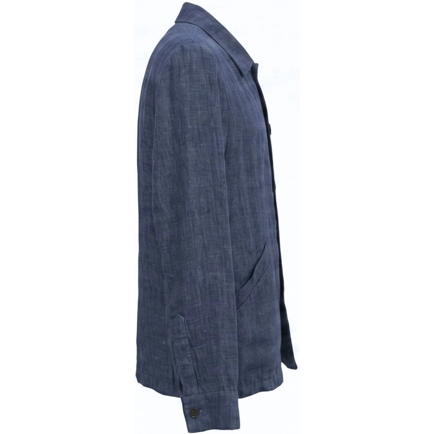 Blue Linen Men's Jacket