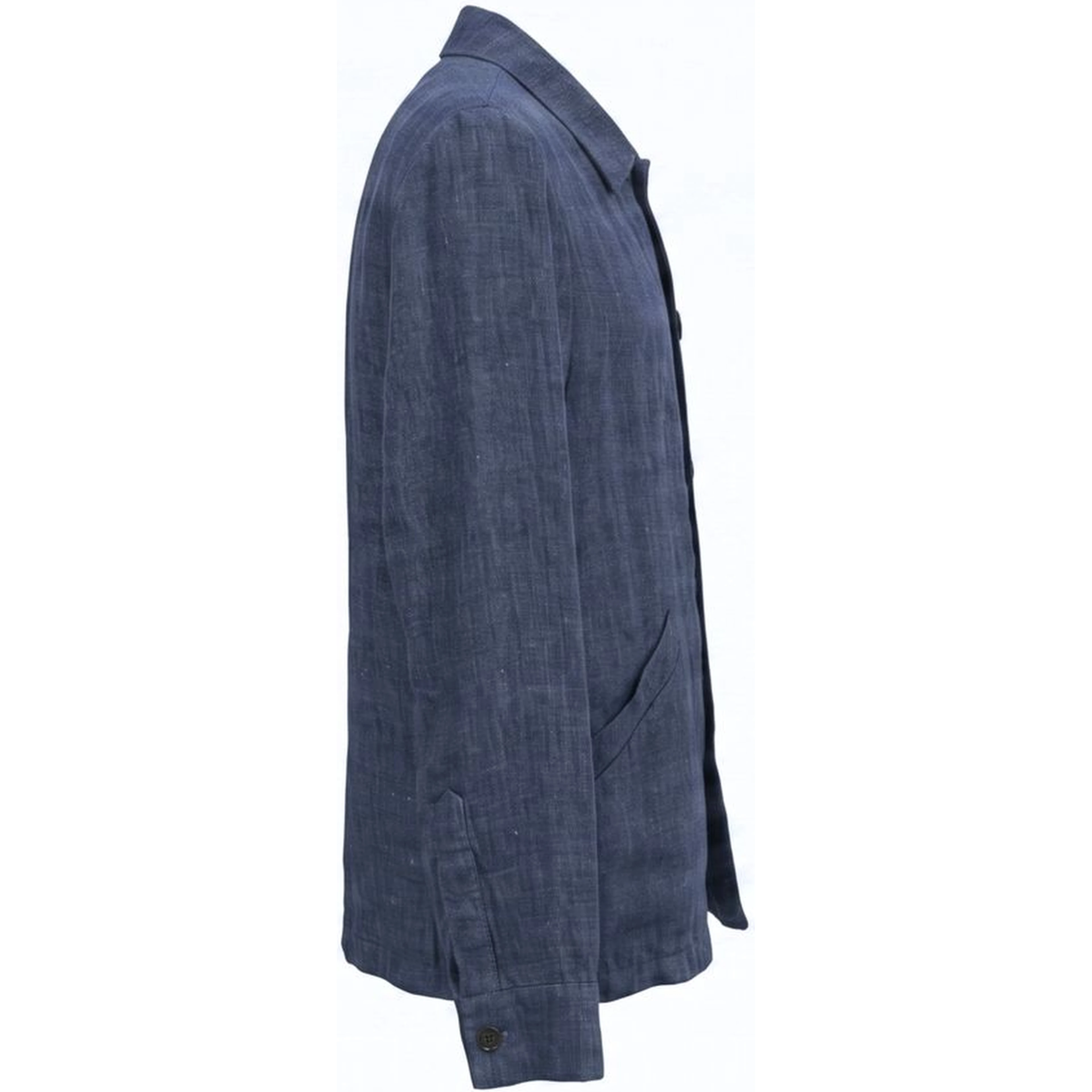 Blue Linen Men's Jacket