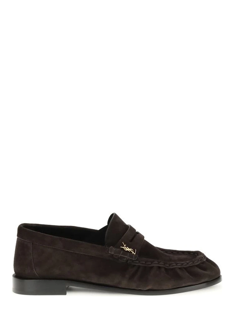 Brown Calf Leather Bos Taurus Slip-On Loafers