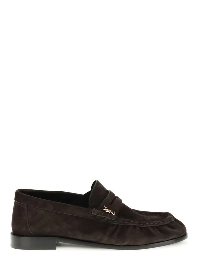 Brown Calf Leather Bos Taurus Slip-On Loafers
