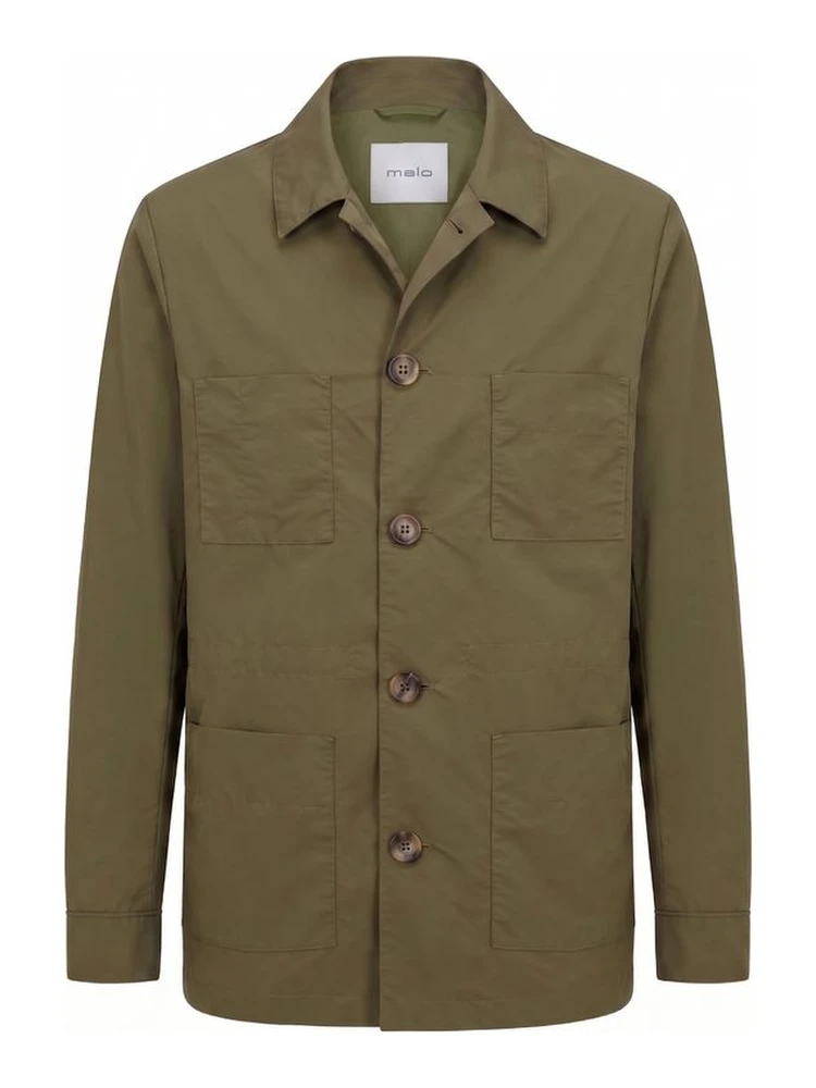 Green Nylon Men Jacket