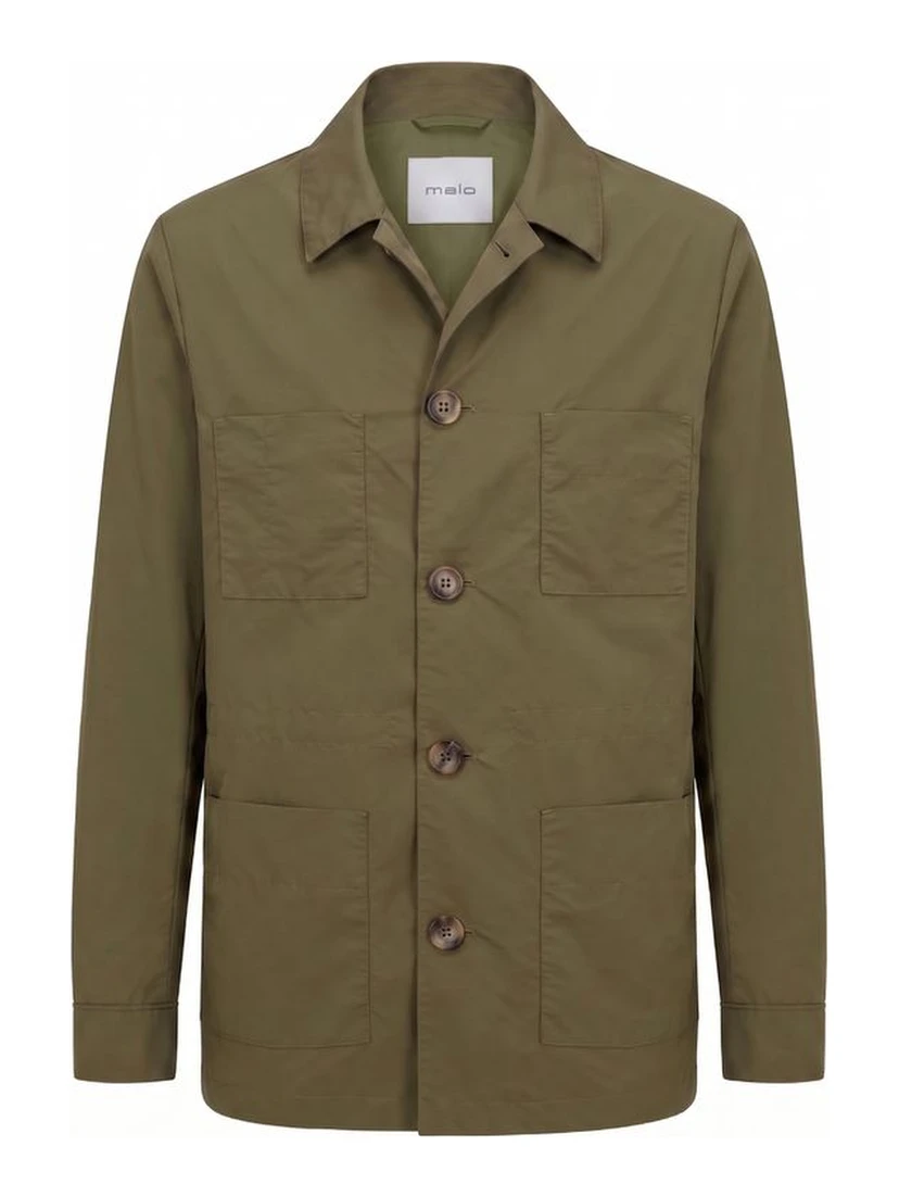 Green Nylon Men Jacket