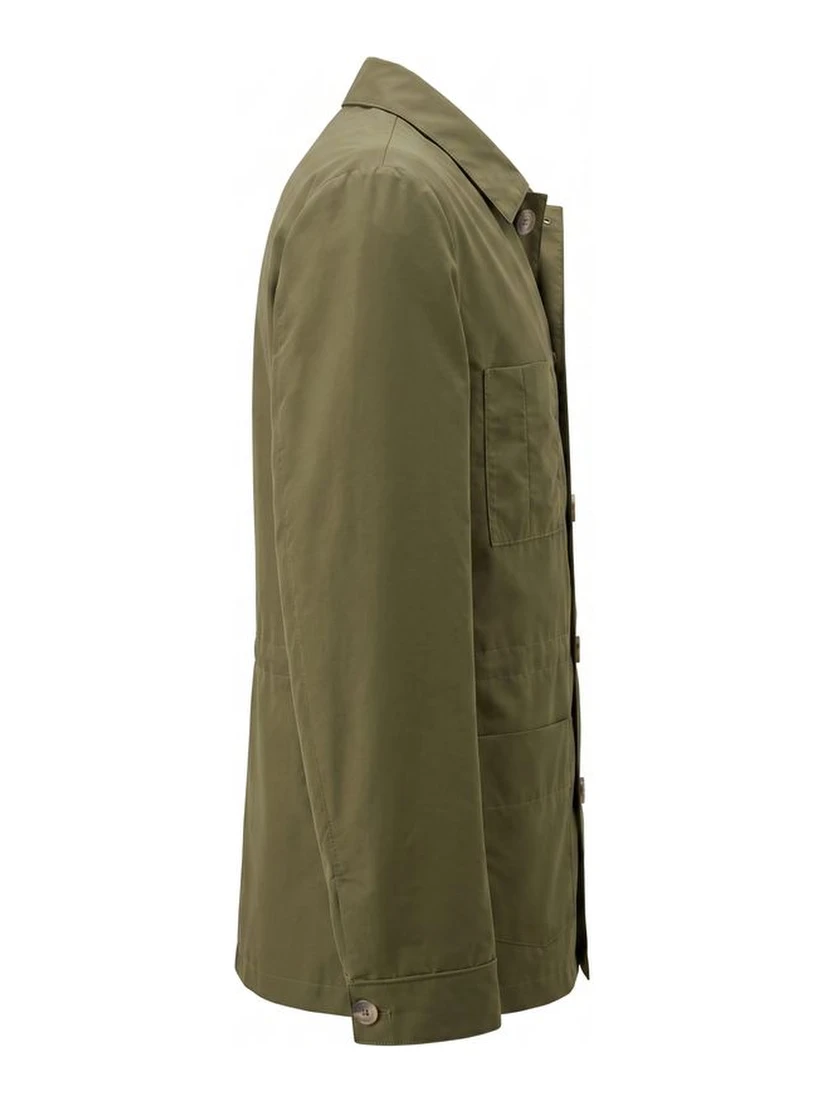 Green Nylon Men Jacket