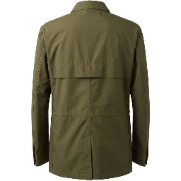 Green Nylon Men Jacket