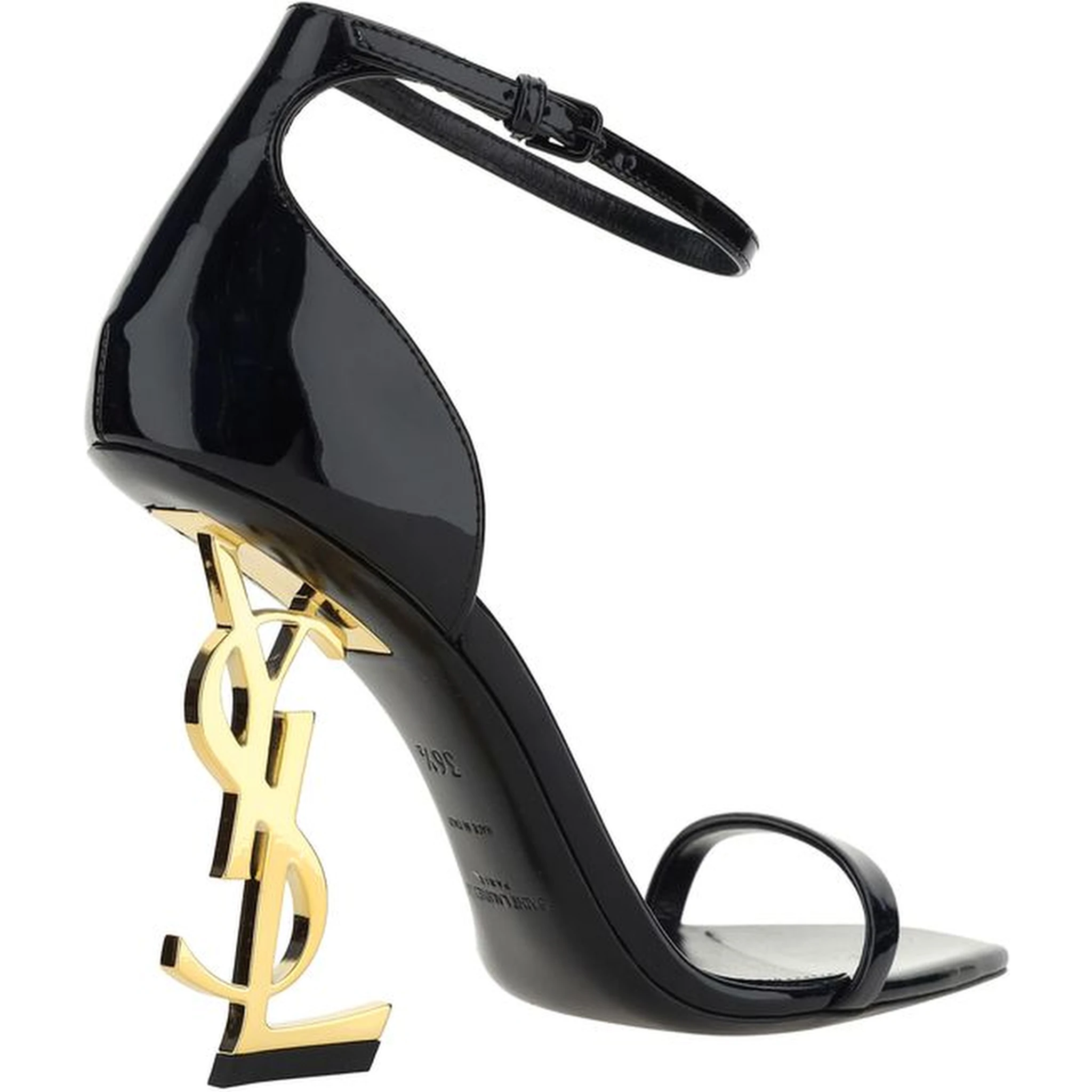 Black Calf Leather Bos Taurus Stiletto Heel Sandals