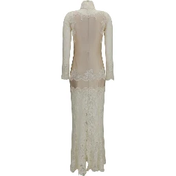 Beige Polyamide Long Dress