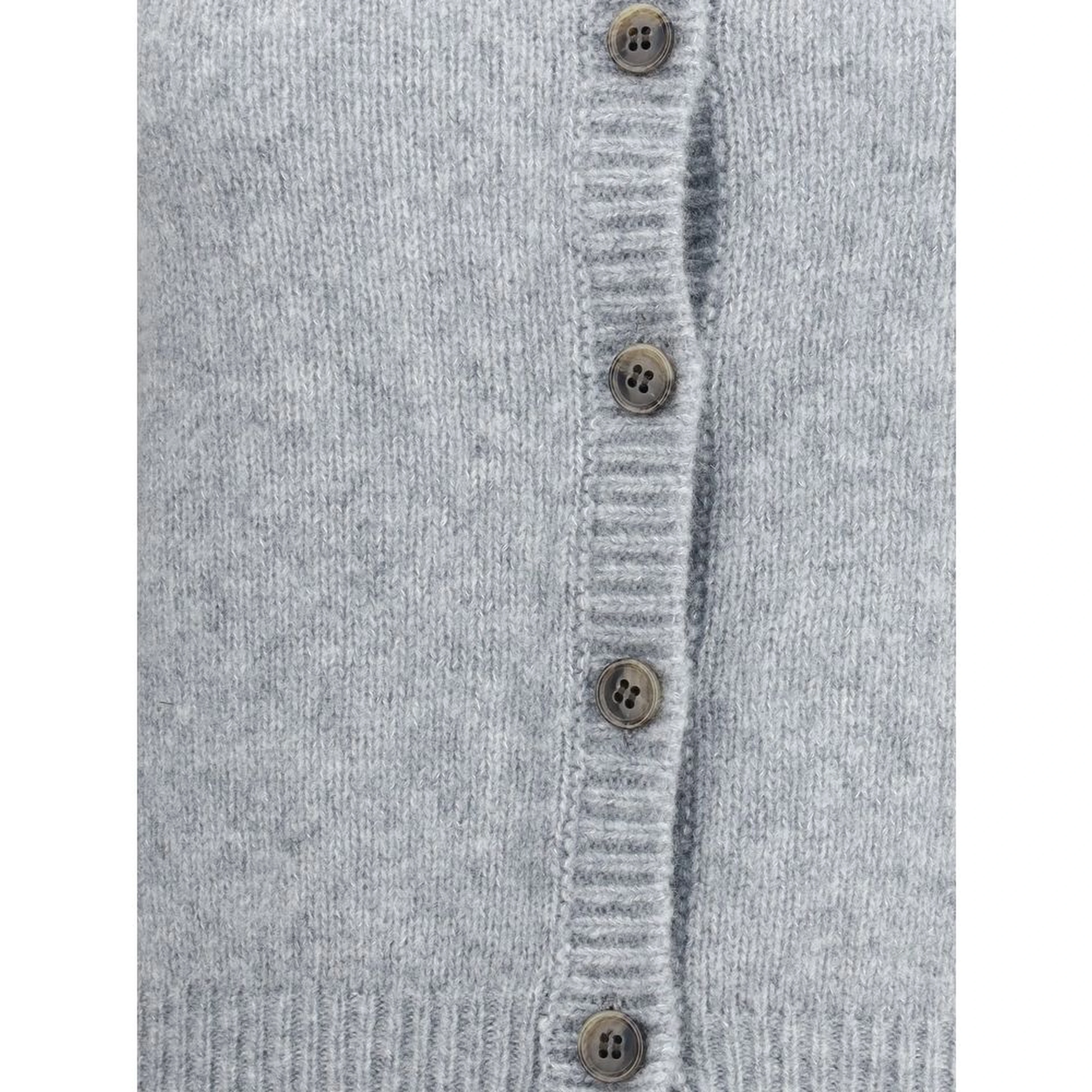 Gray Cashmere Cardigan