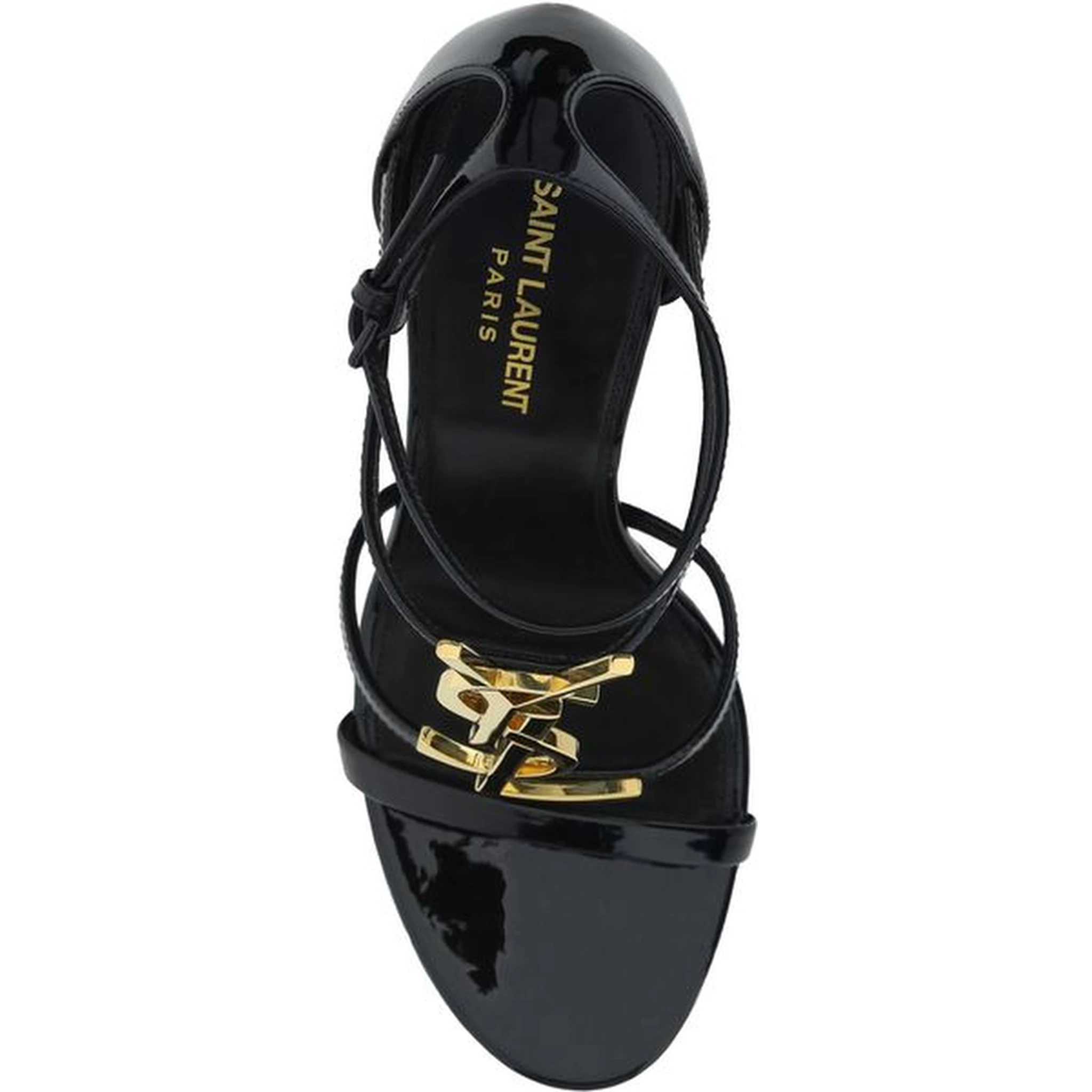 Black Calf Leather Bos Taurus Stiletto Heel Sandals