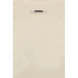 Beige Cotton Long Sleeve T-Shirt