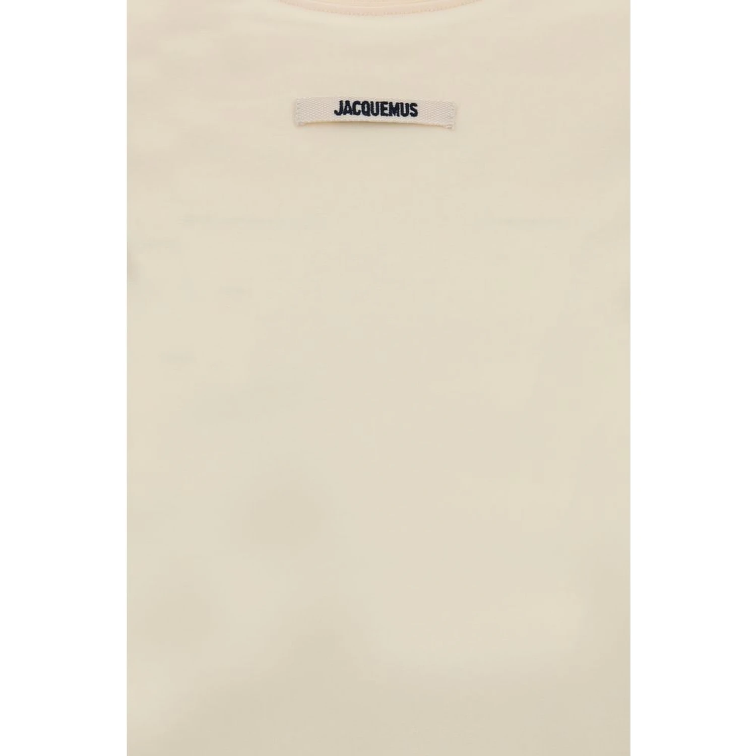 Beige Cotton Long Sleeve T-Shirt