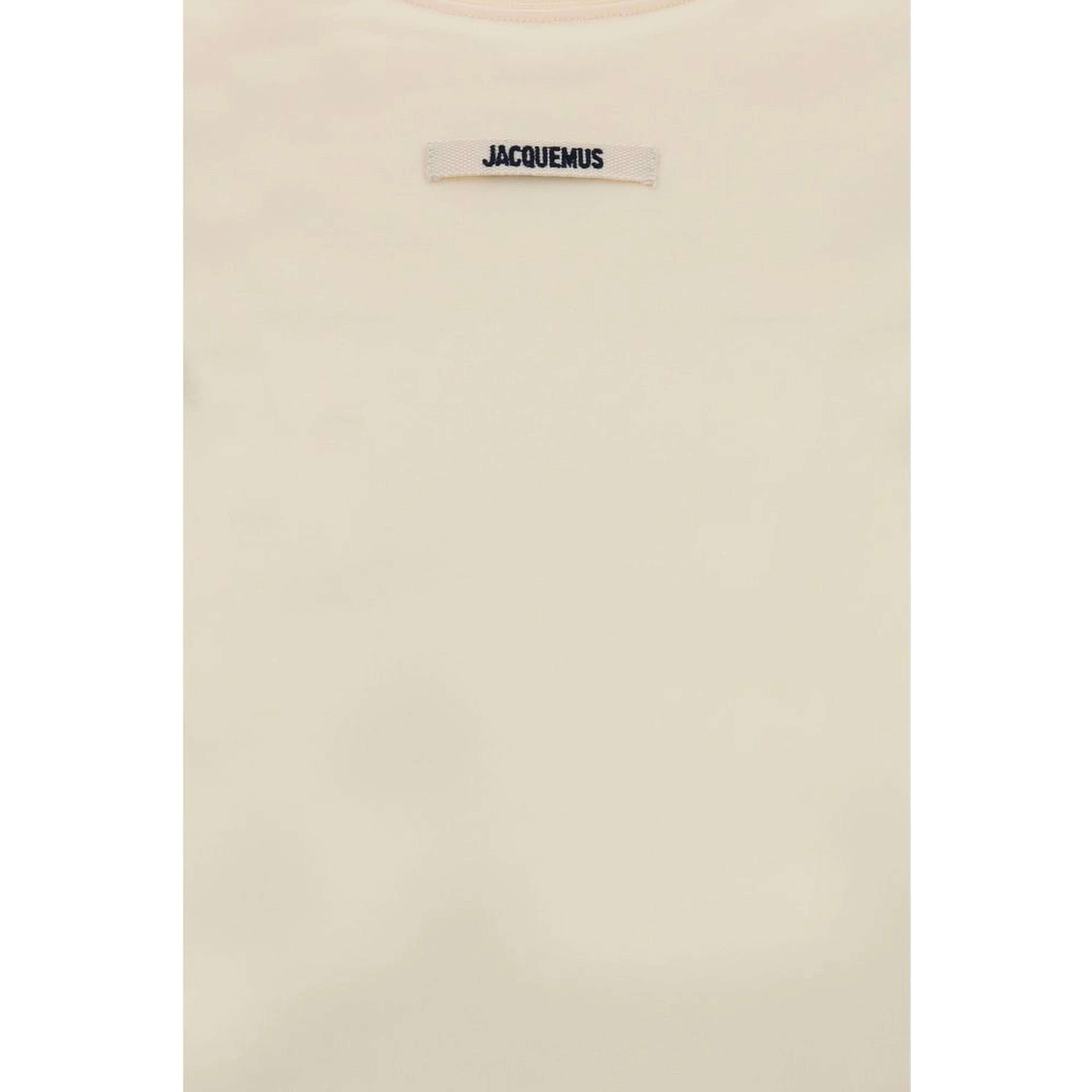 Beige Cotton Long Sleeve T-Shirt