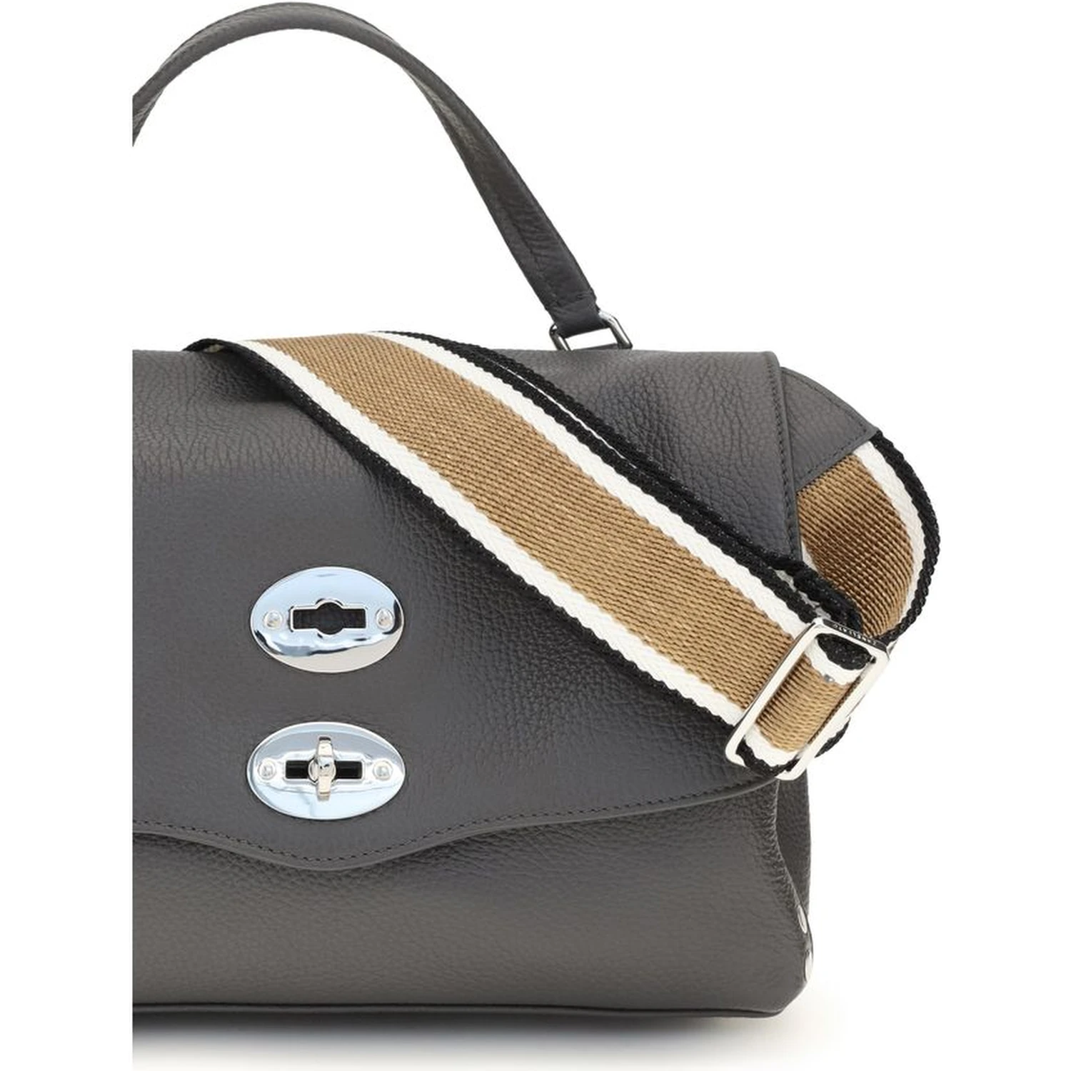 Gray Calf Leather Bos Taurus Handbag