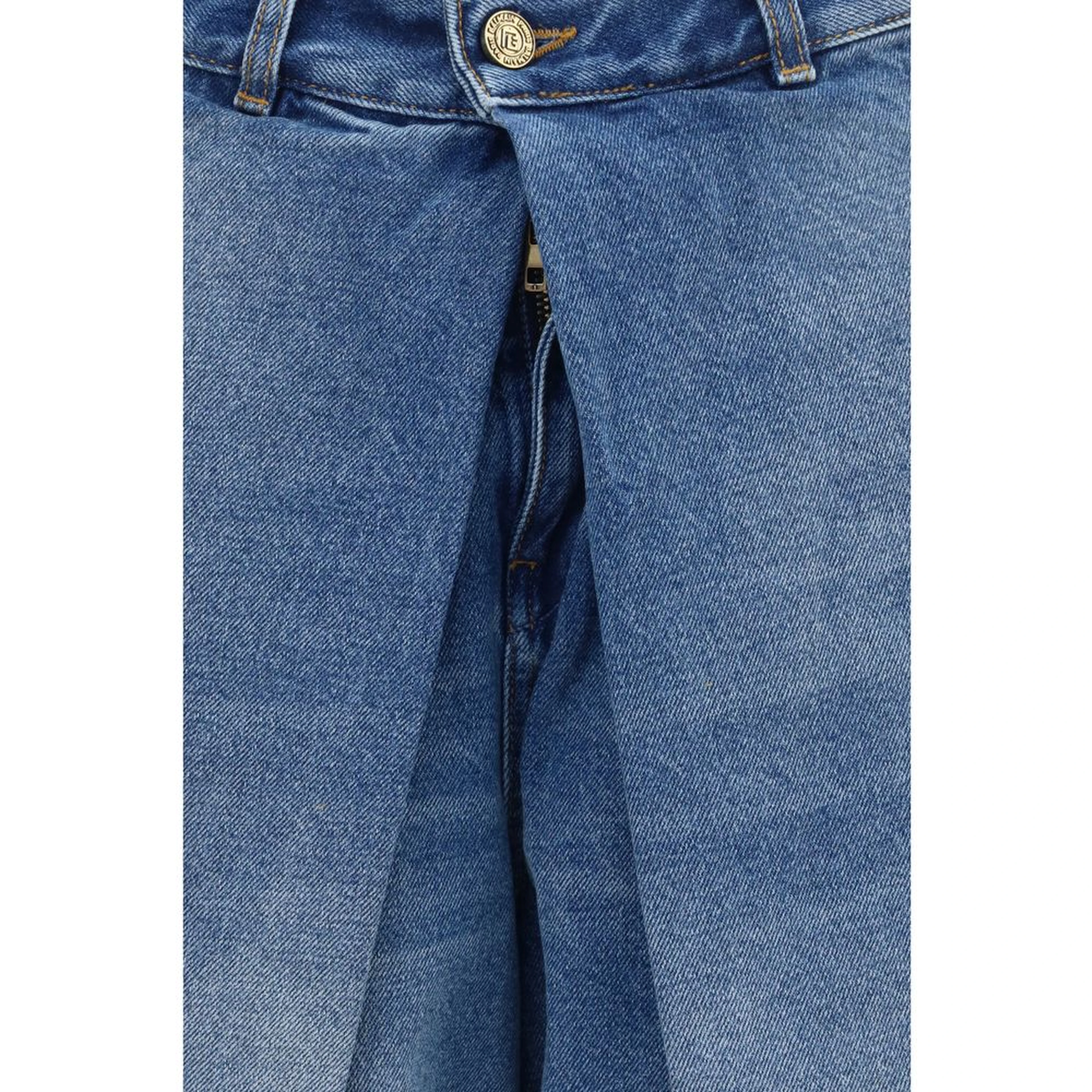 Blue Cotton Relaxed Fit Jeans
