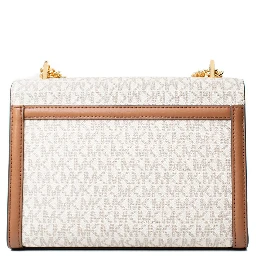 Beige Canvas Shoulder Bag