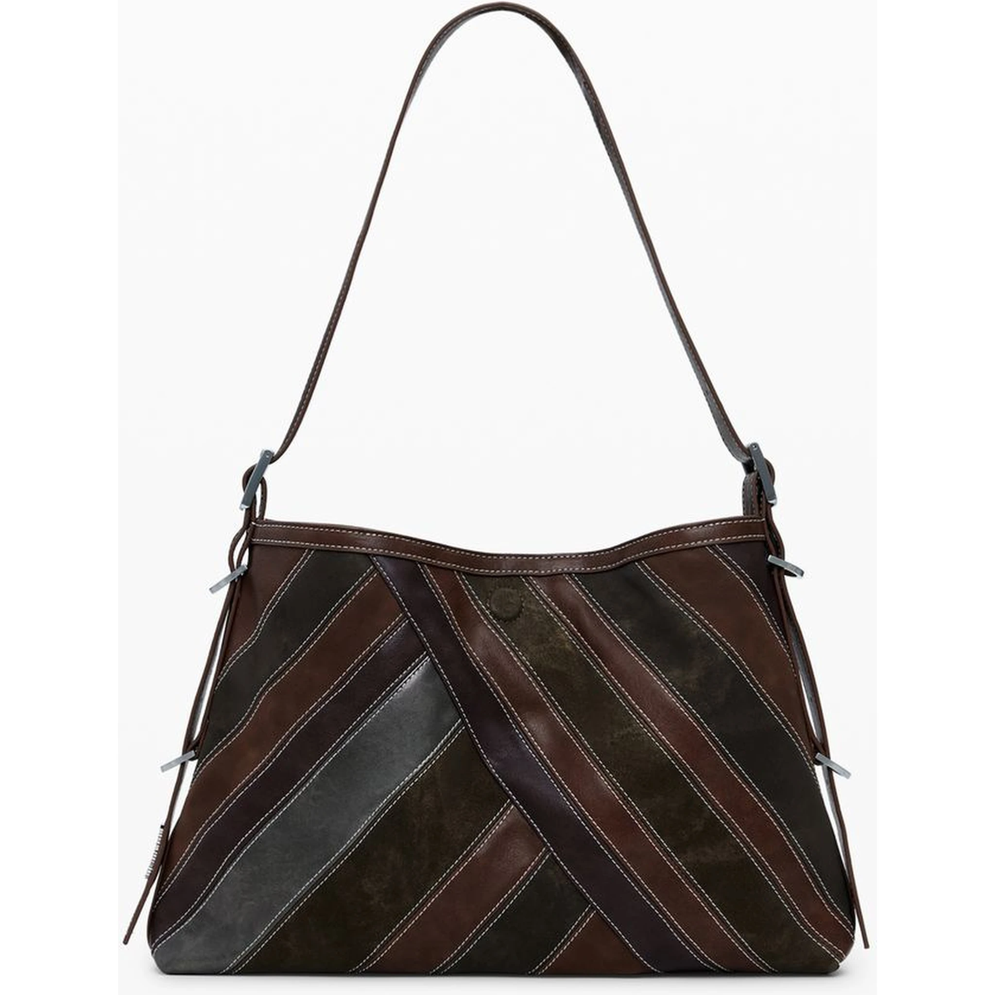 Brown Polyethylene Women Handbag