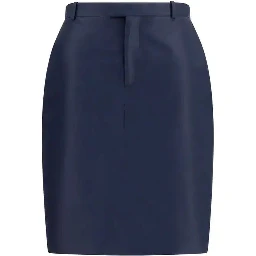 Silk midi skirt