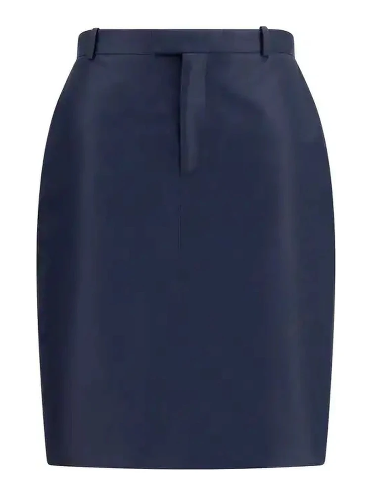 Silk midi skirt