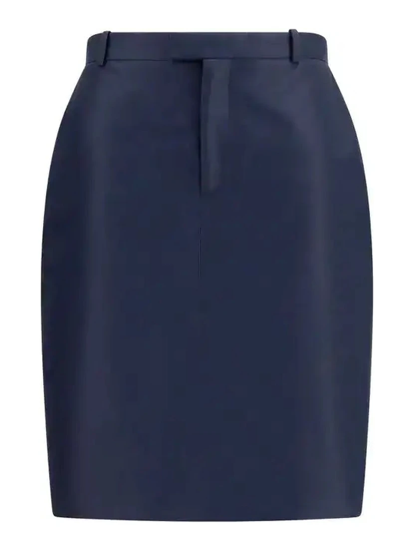 Silk midi skirt